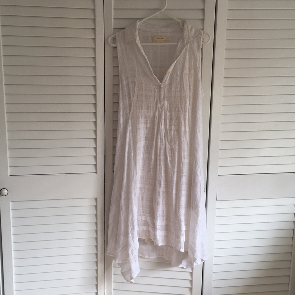 White linen dress